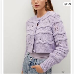 Mango Lilac Knit Sweater